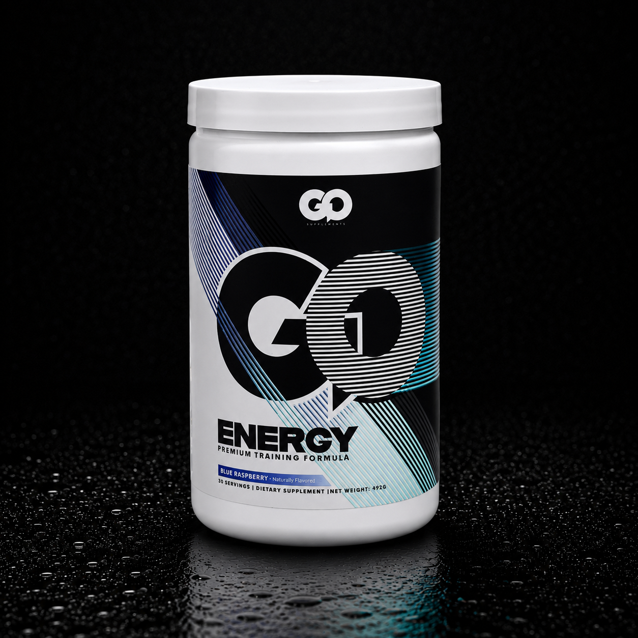 GO Energy Blue Raspberry pre-workout — Informed Sport certified by Go Supplements