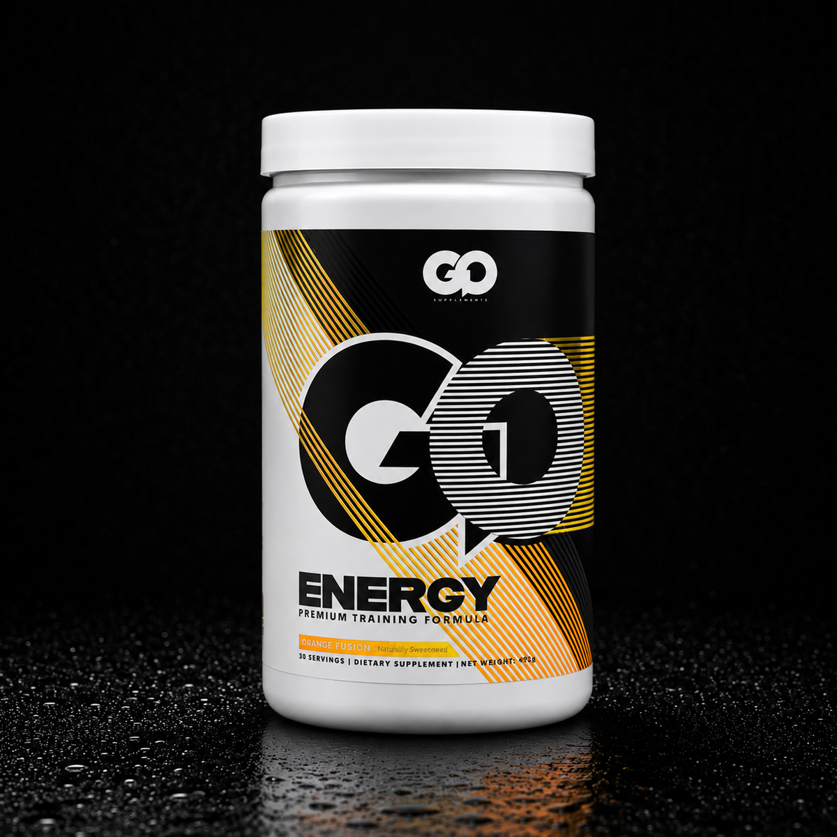 GO Energy Orange Fusion pre-workout powder by Go Supplements